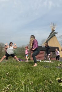 yoga day retreat tipi vinyasa yoga