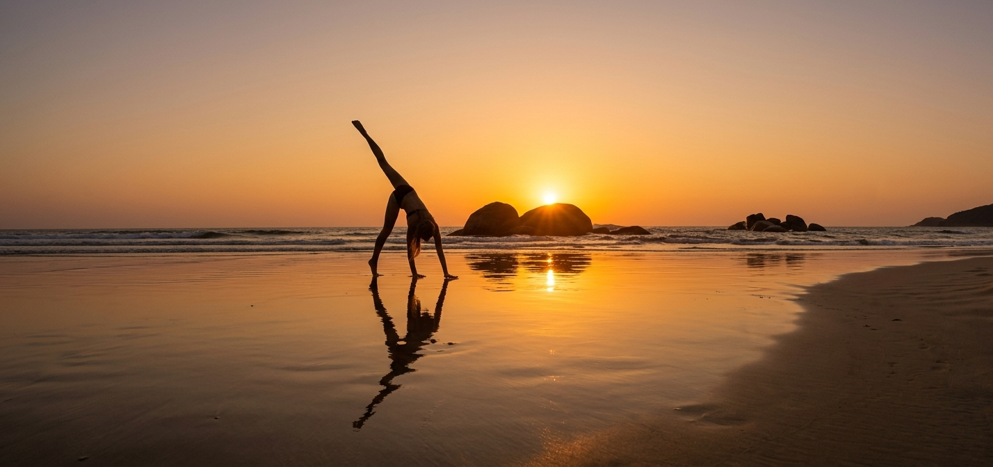 sunset beach yoga 